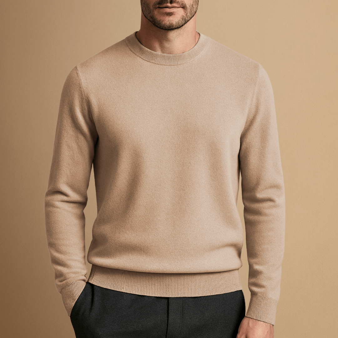 Jonas – Crew Neck Jumper Made from Wool - Sweaters - Jones & Smith