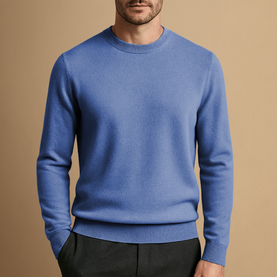 Jonas – Crew Neck Jumper Made from Wool - Sweaters - Jones & Smith