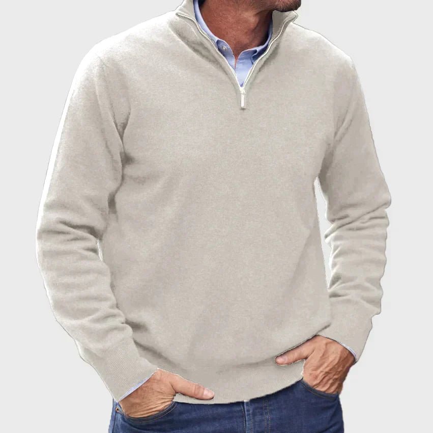 Jonas – Zip Sweater for Warm Layering - Sweaters - Jones & Smith