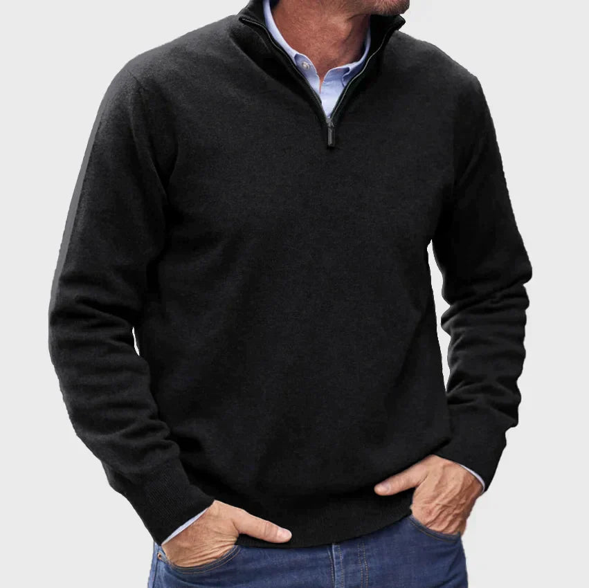 Jonas – Zip Sweater for Warm Layering - Sweaters - Jones & Smith