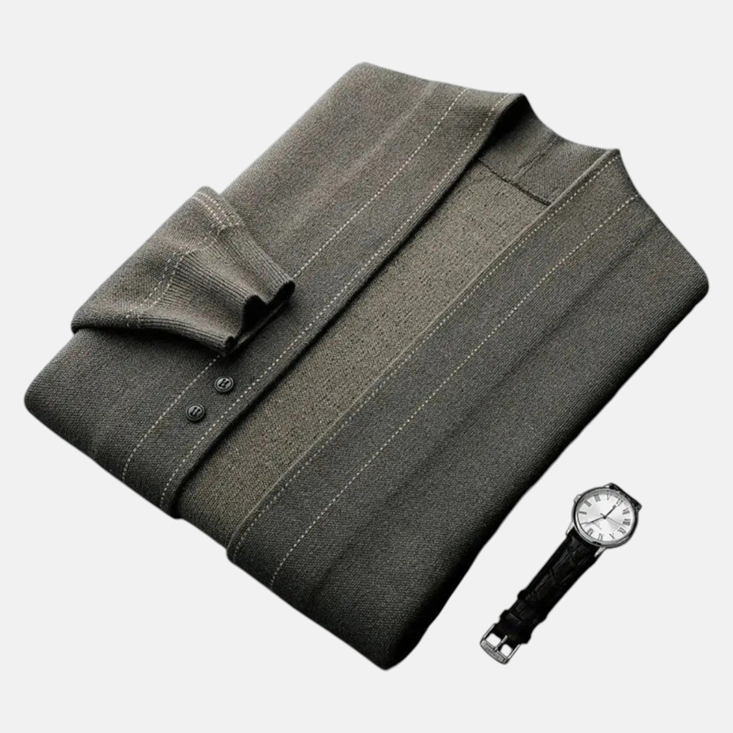 Joris – Men's Wool Cardigan - Cardigans - Green - Jones & Smith