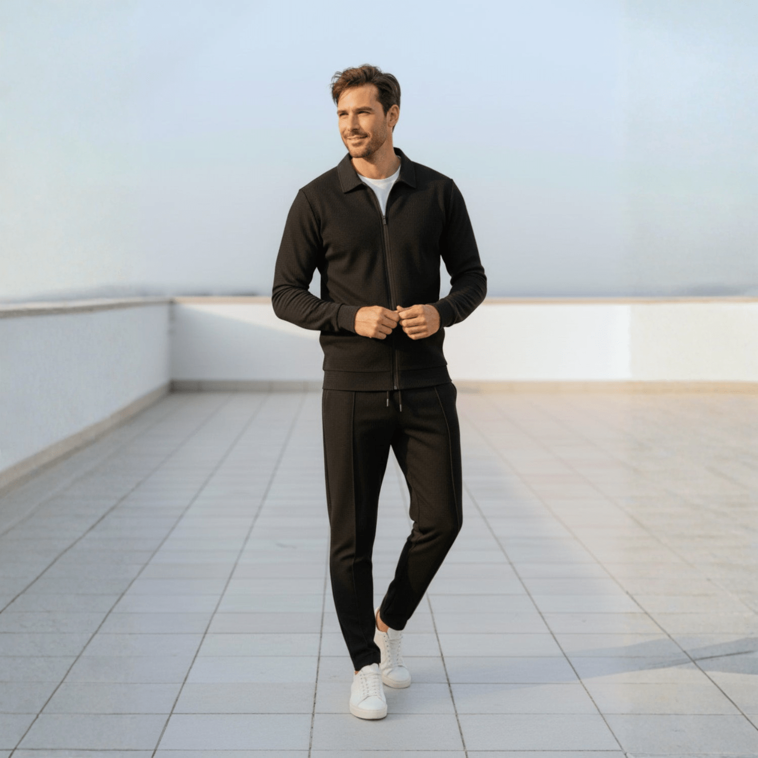 Kairo – Men's Cotton Tracksuit - Sets for Men - Black - Jones & Smith