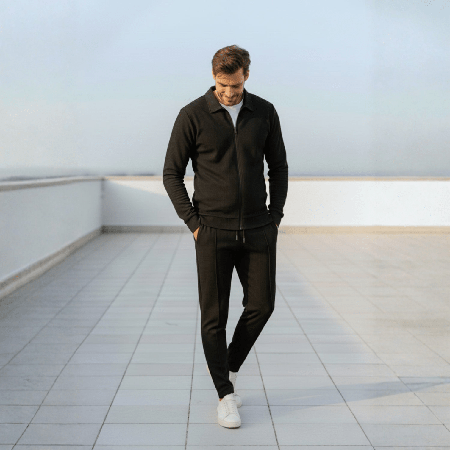 Kairo – Men's Cotton Tracksuit - Sets for Men - Black - Jones & Smith