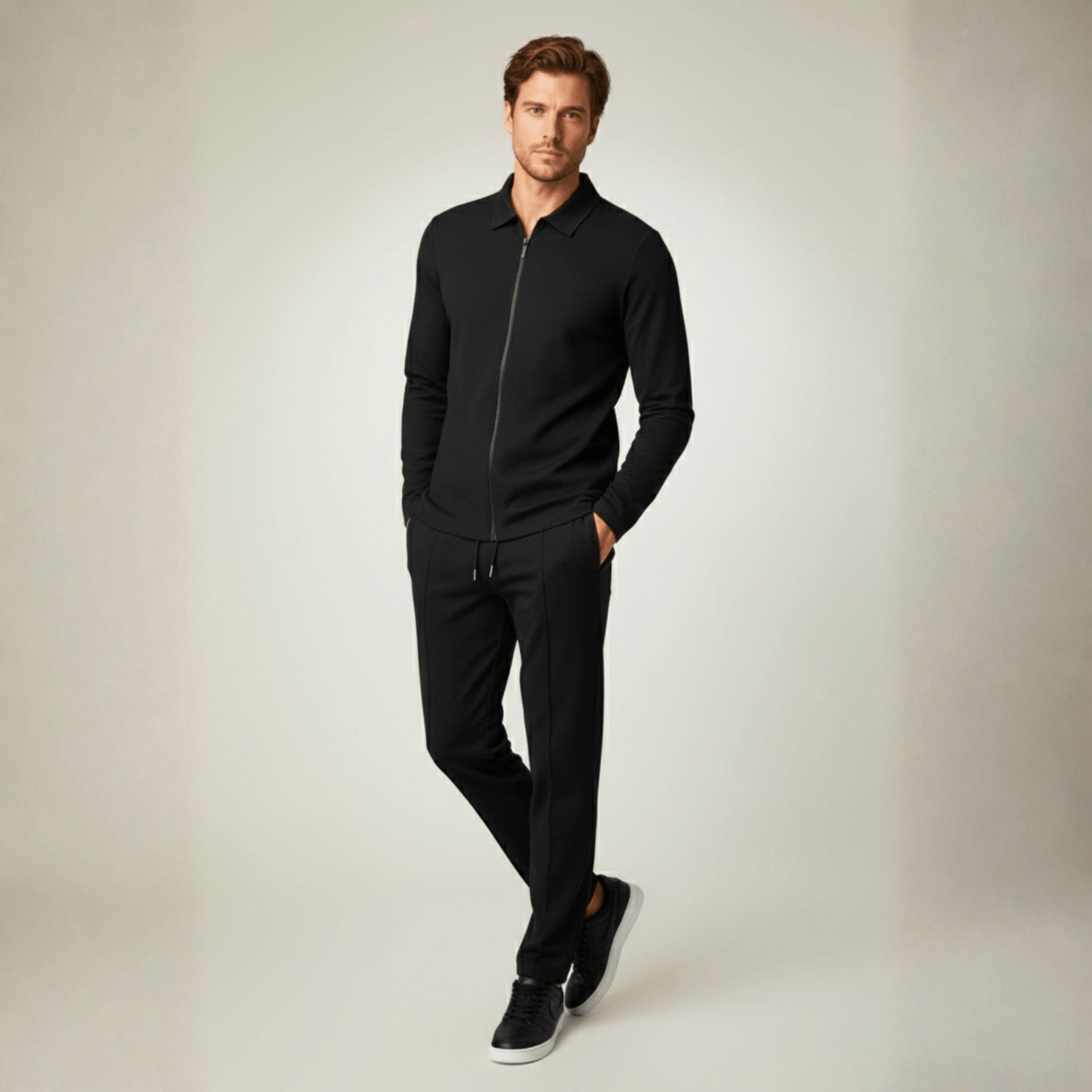 Kairo – Men's Cotton Tracksuit - Sets for Men - Black - Jones & Smith