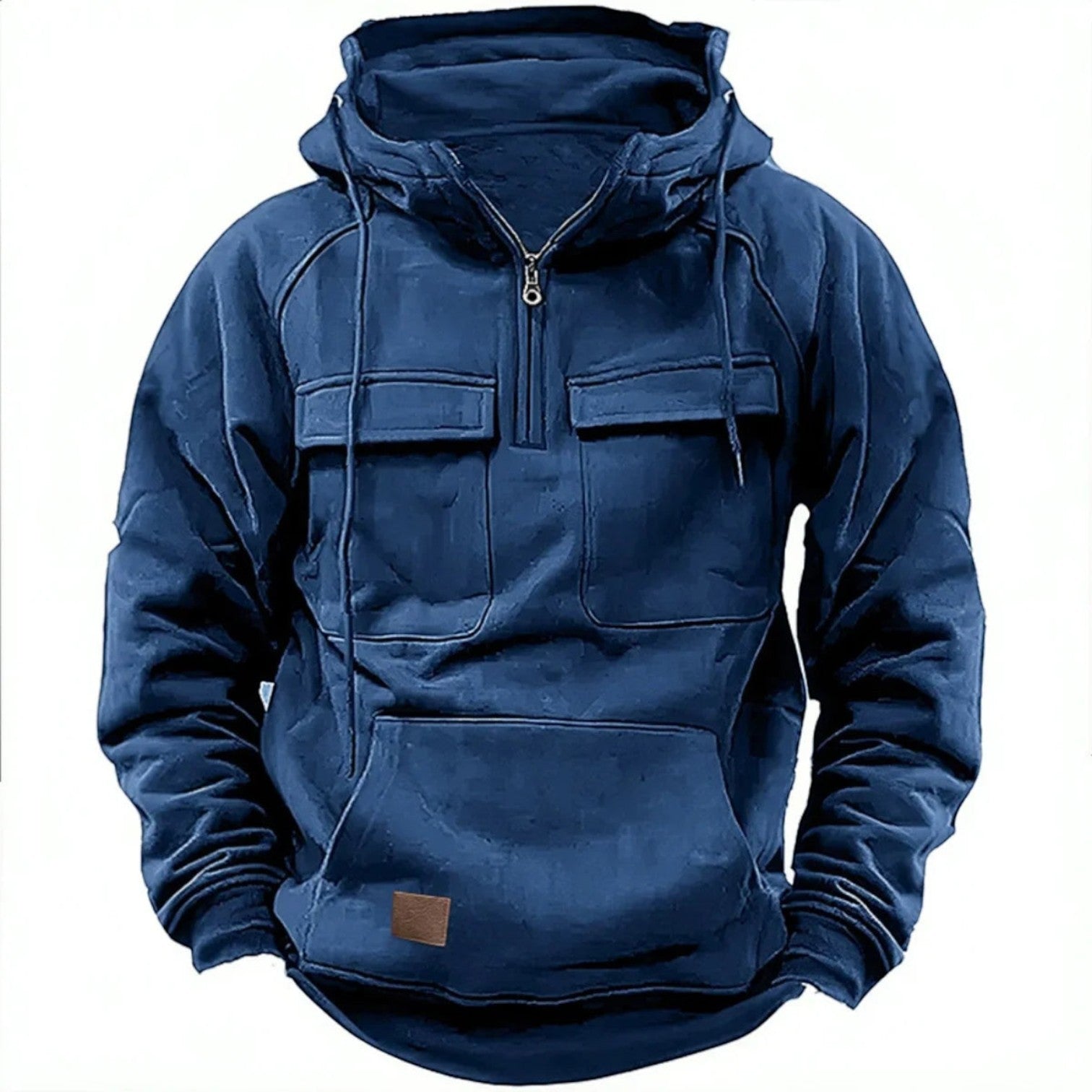Kian – Men's Cotton Outdoor Jacket - Hooded Jacket - Blue - Jones & Smith