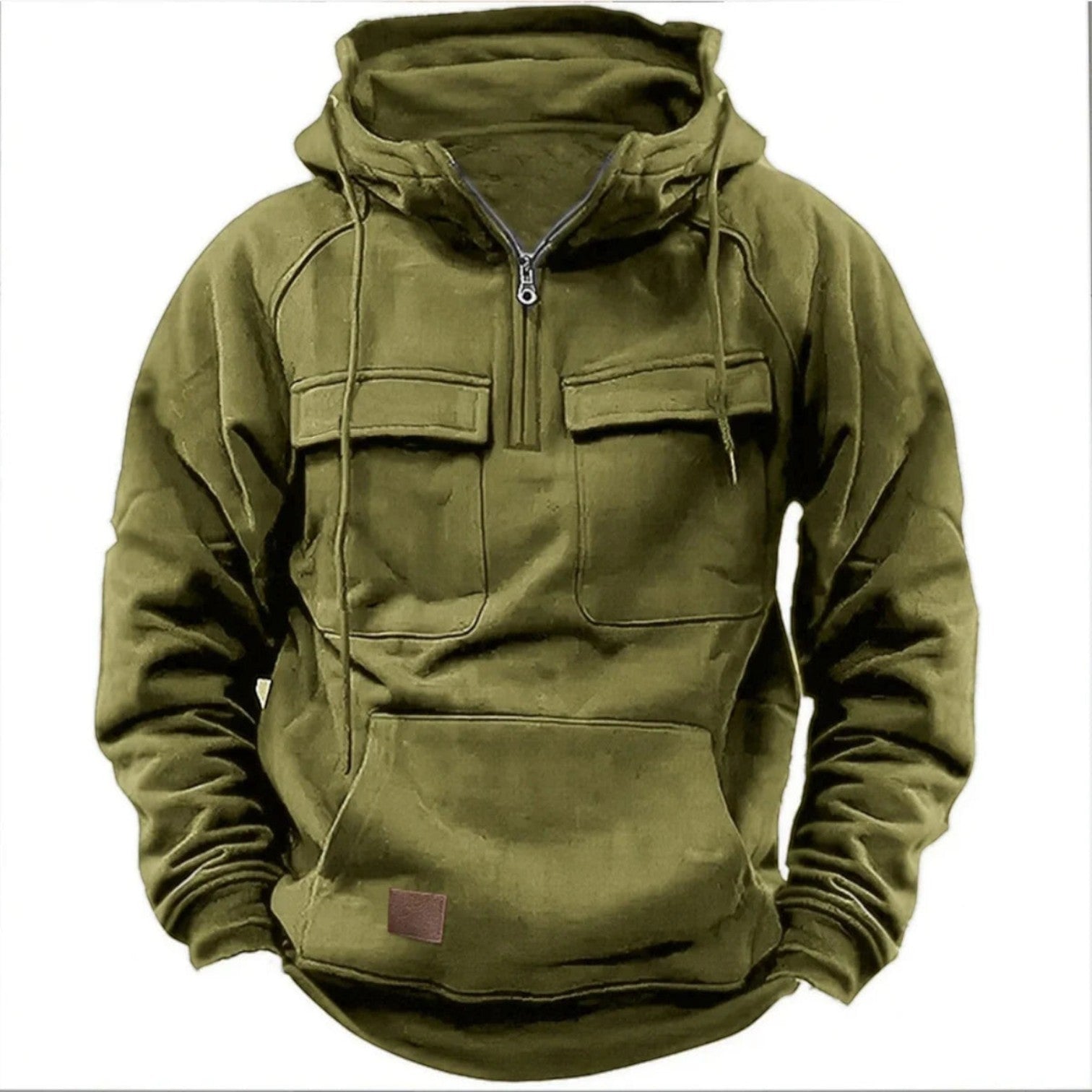 Kian – Men's Cotton Outdoor Jacket - Hooded Jacket - Green - Jones & Smith