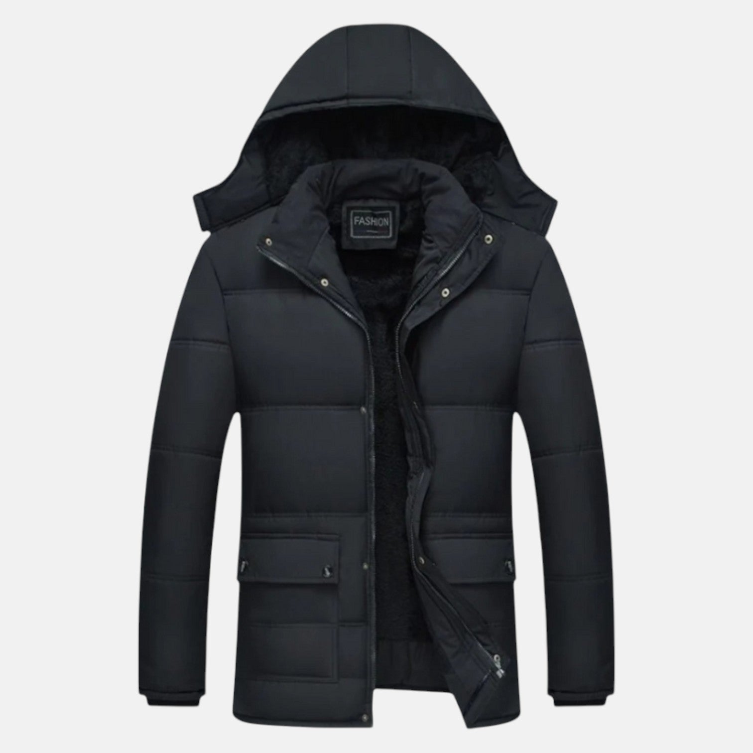 Kian – Men's Winter Padded Jacket - Puffer Jacket - Black - Jones & Smith