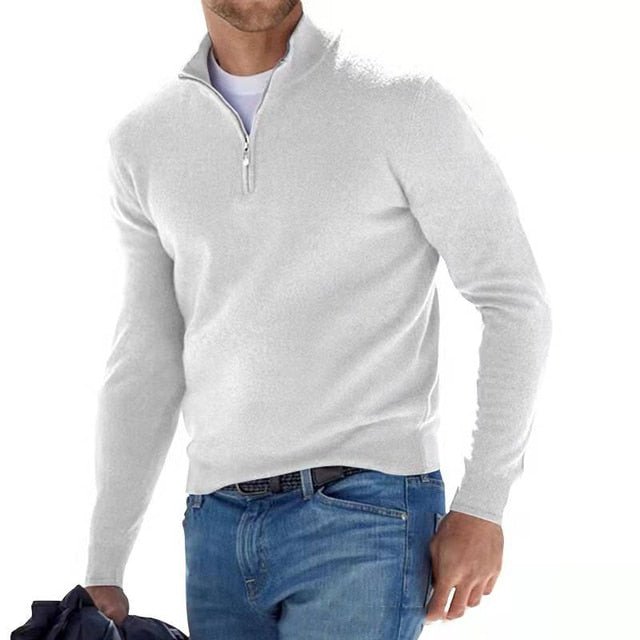 Leon – Long Sleeve Zip Jumper - Sweaters - Jones & Smith