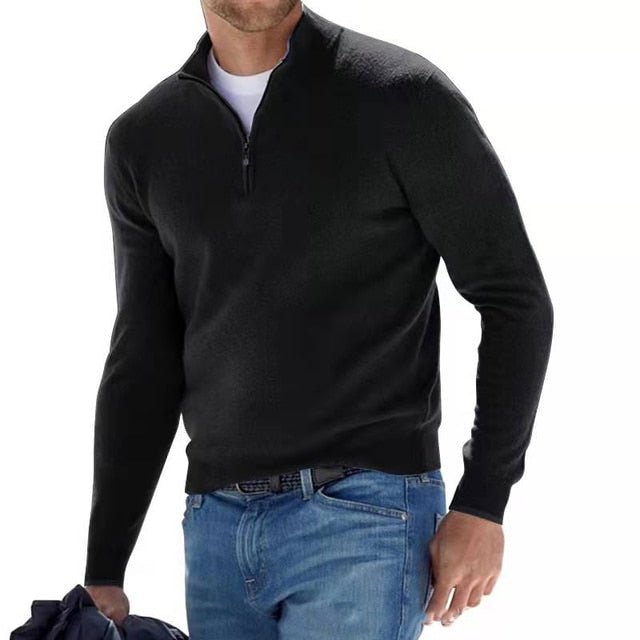 Leon – Long Sleeve Zip Jumper - Sweaters - Jones & Smith