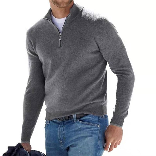 Leon – Long Sleeve Zip Jumper - Sweaters - Jones & Smith
