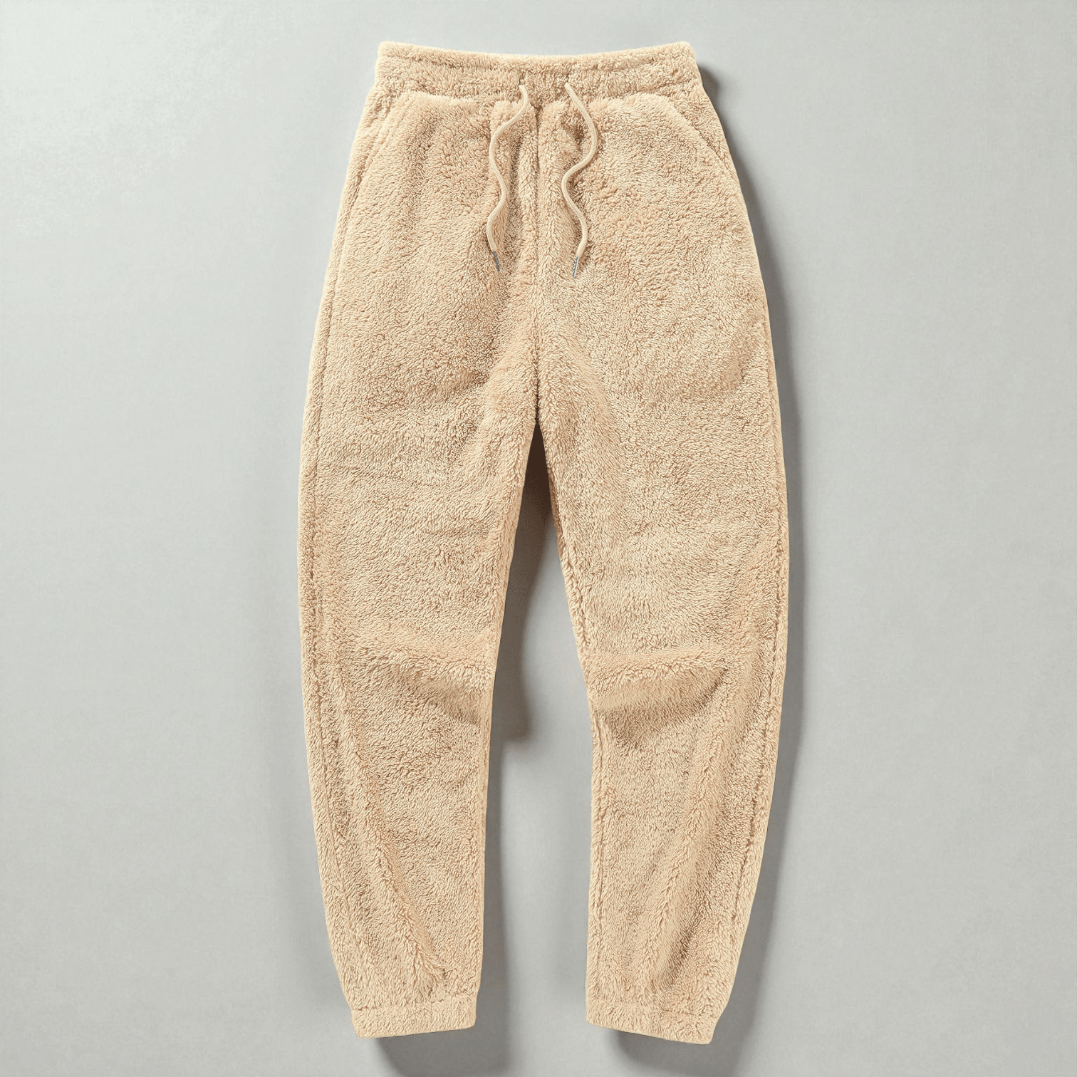 Leon - Men's Fleece Jogging Suit Two - Piece with Hoodie & Trousers - 2 - Piece Sets - Beige - Jones & Smith