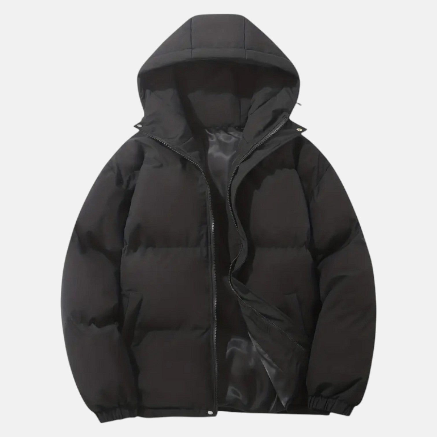 Liam – Men's Cotton Puffer Jacket - Puffer Jacket - Black - Jones & Smith