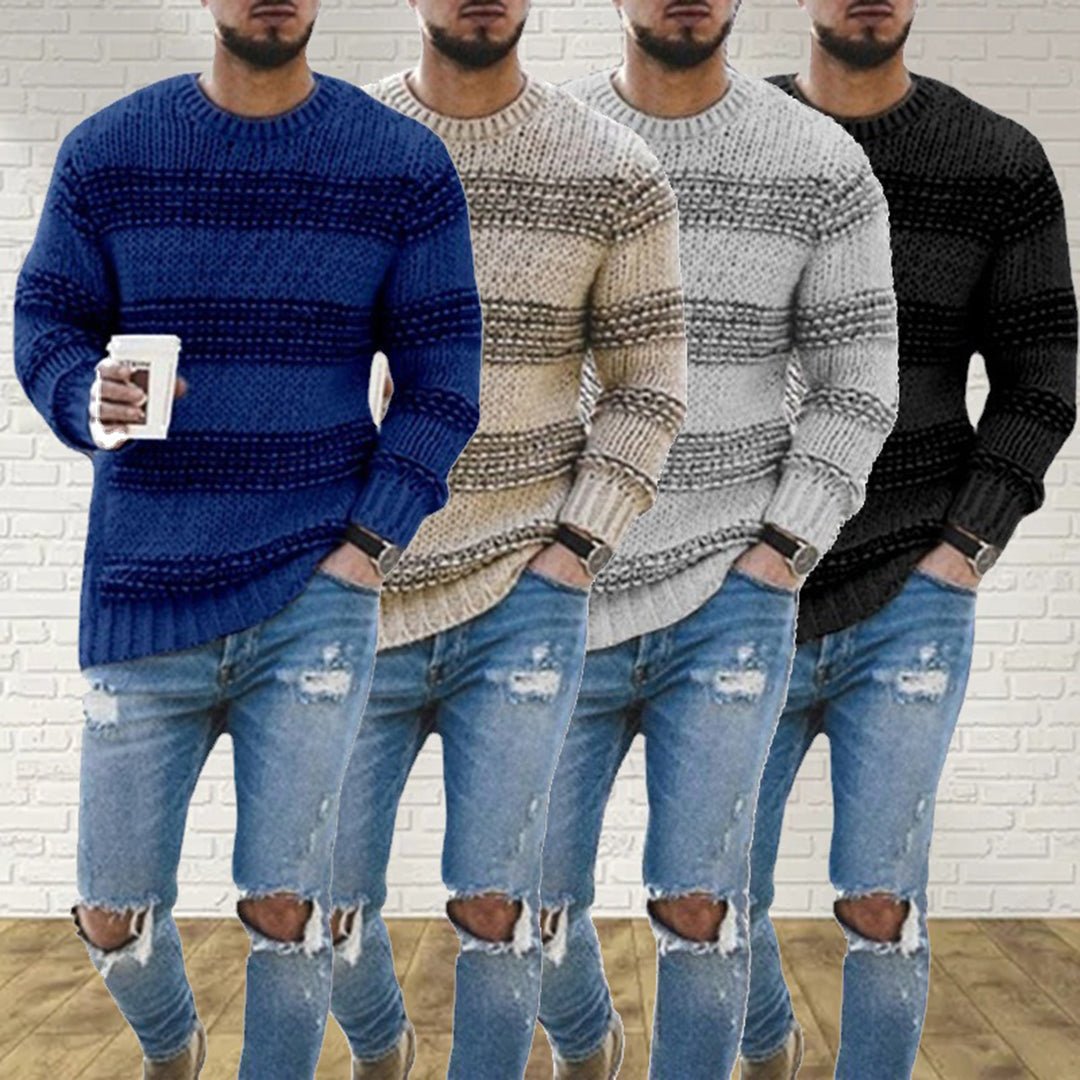 Lukas – Striped Sweater with Soft Texture - Sweaters - Jones & Smith