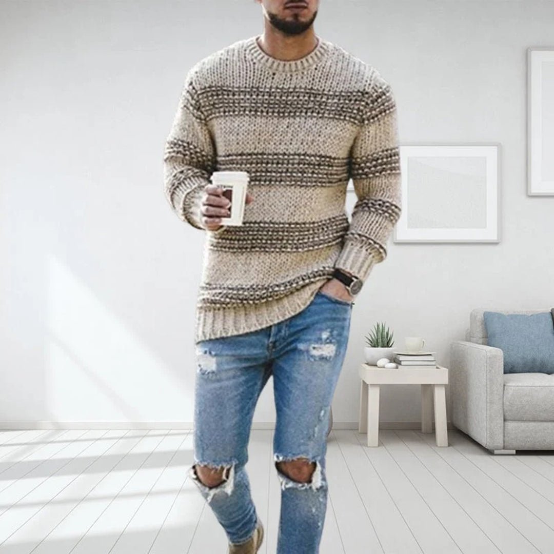 Lukas – Striped Sweater with Soft Texture - Sweaters - Jones & Smith