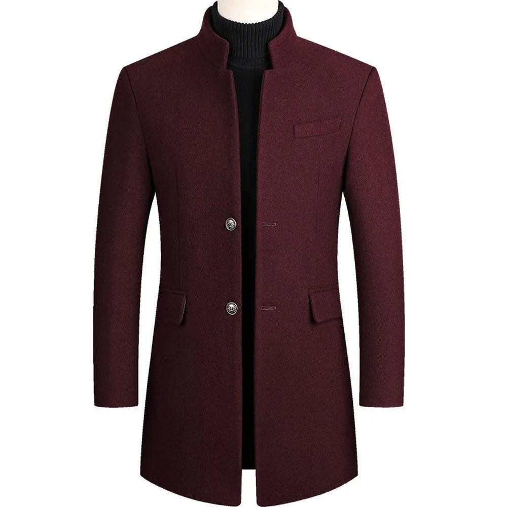 Lukas - Wool coat with stand - up collar - Coats - Jones & Smith