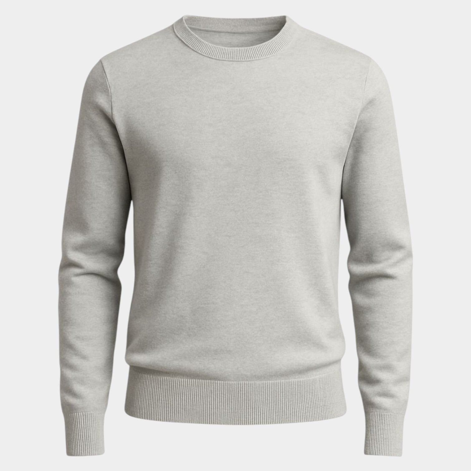 Mael – Men's Wool Jumper - Sweater - Grey - Jones & Smith