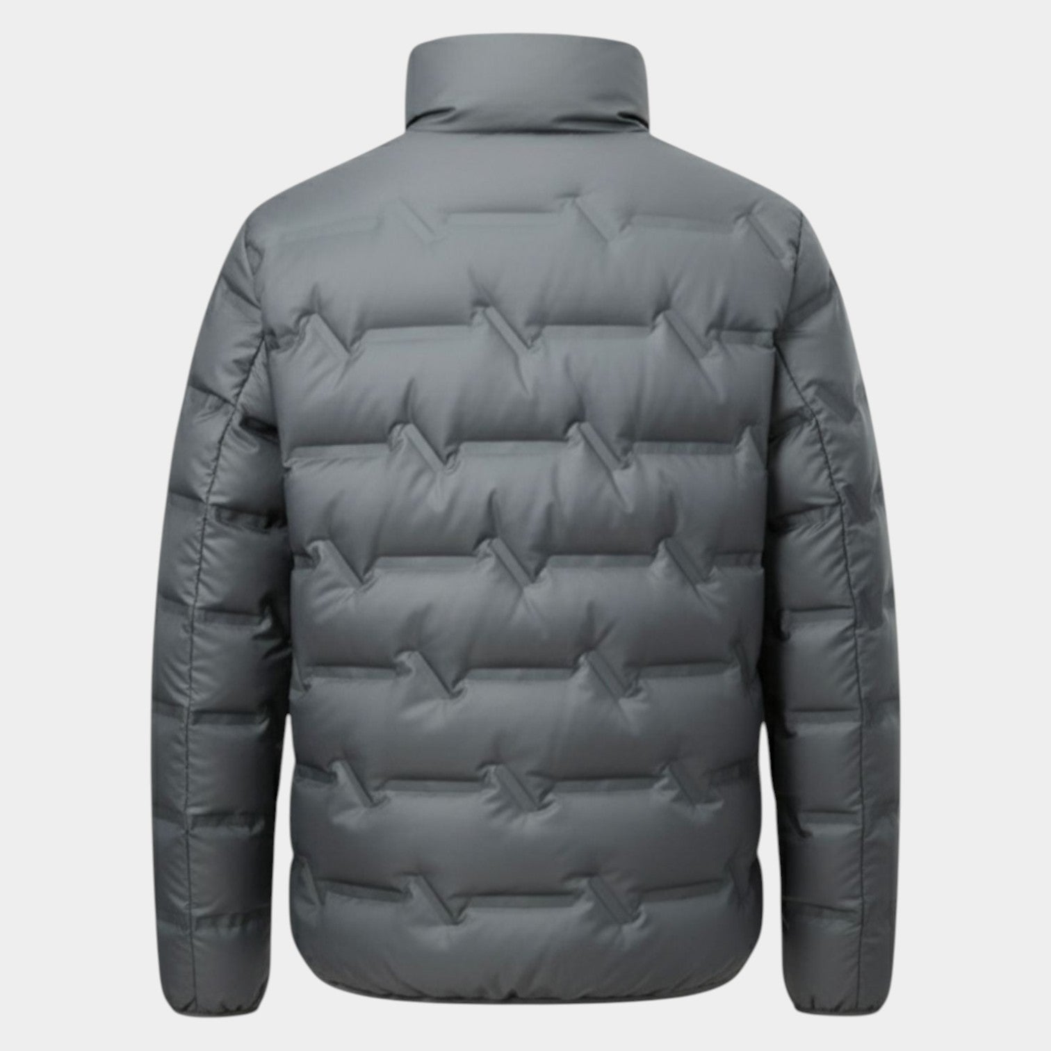 Mateo – Men's Quilted Winter Jacket - Puffer Jacket - Grey - Jones & Smith