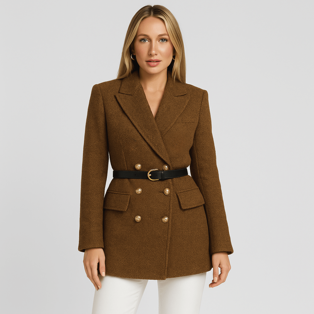 Mia - Double - Breasted Coat with Button Closure - Coats - Jones & Smith