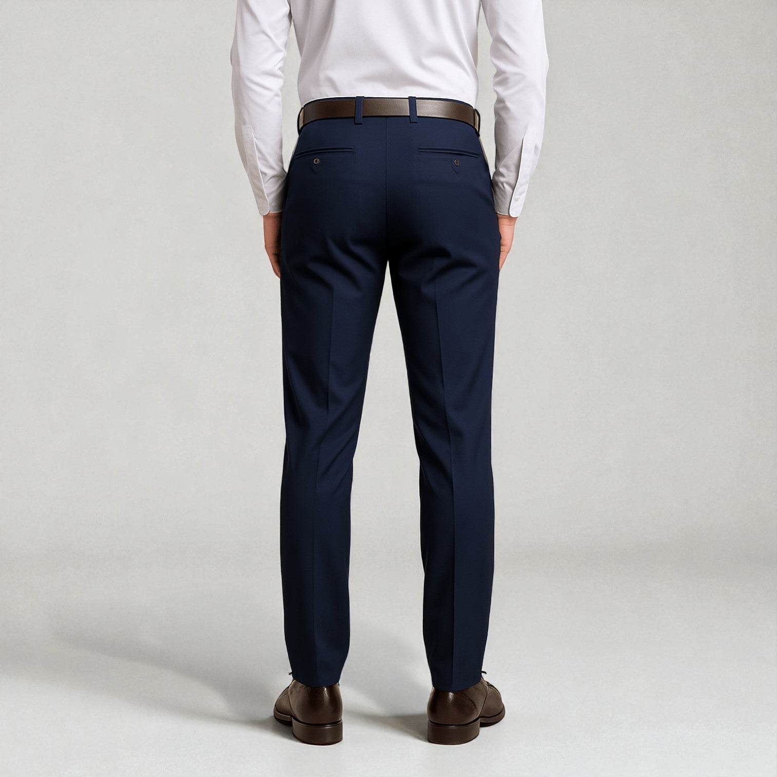 Milan – Men's Stretch Trousers in Tailored Fit - Trouser - Dark Blue - Jones & Smith