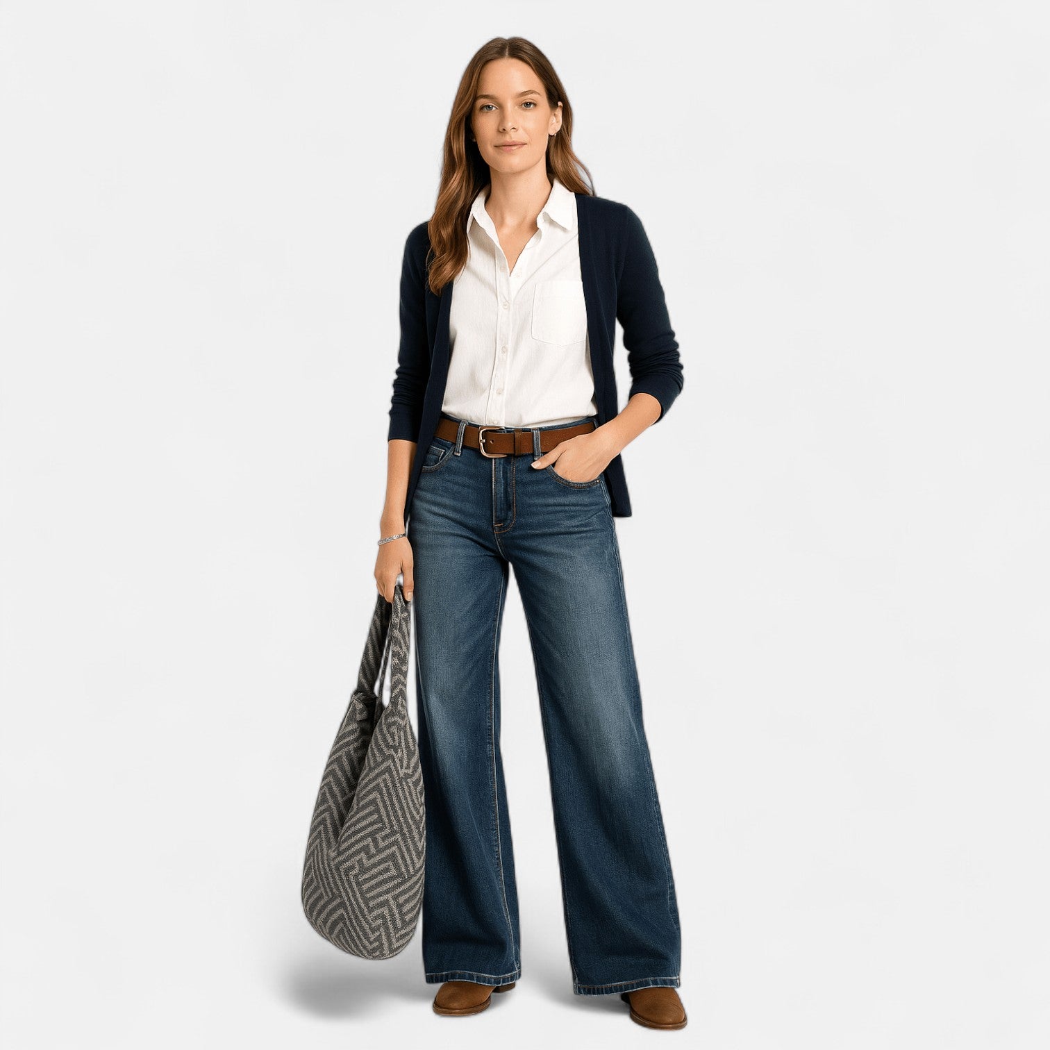 Liv – Women's Cotton Denim Jeans Wide Leg