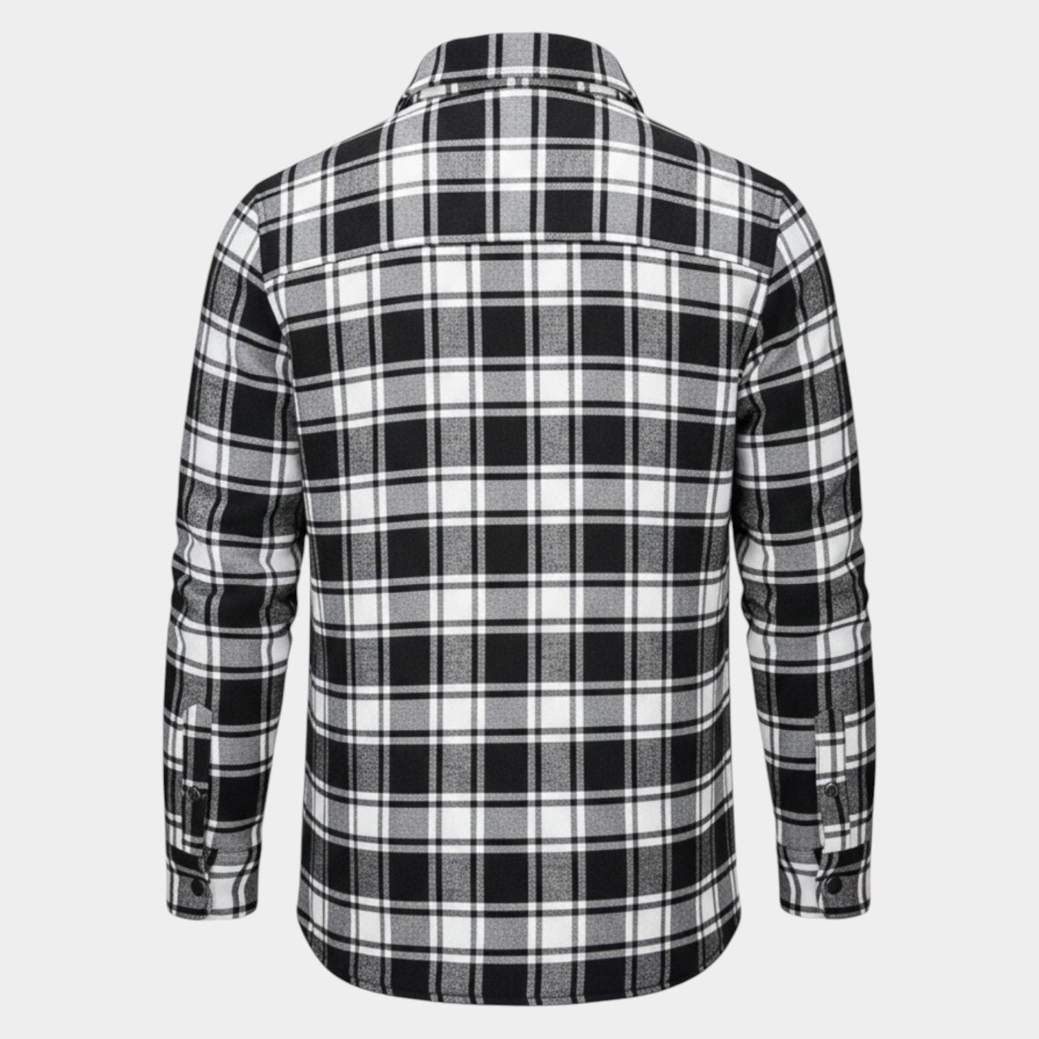 Nerio – Men’s Cotton Overshirt - Flannel - Black - Jones & Smith