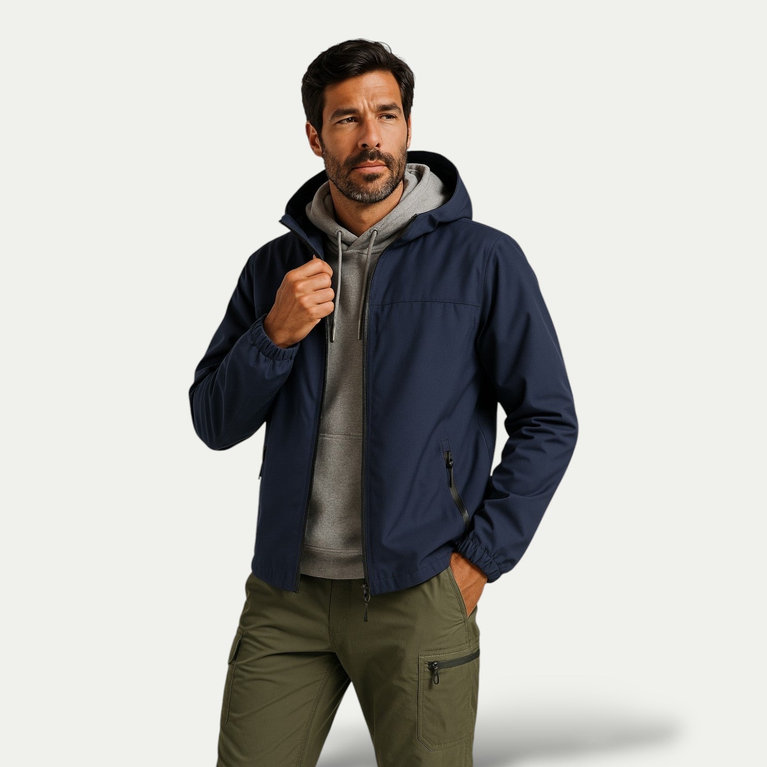 Nico - Water-Repellent Windbreaker Jacket with Hood