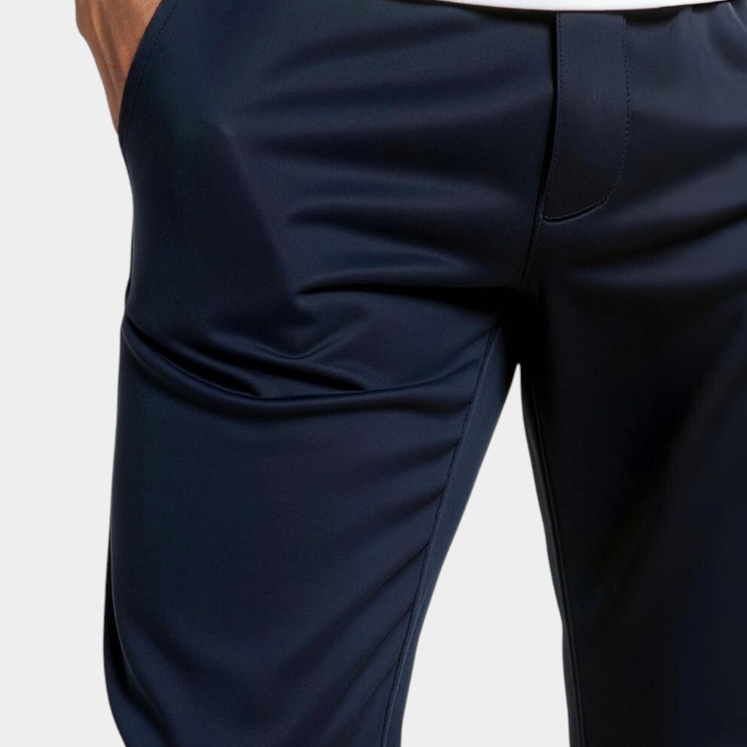 Nilo – Men's Cotton Trousers - Pants - Navy Blue - Jones & Smith