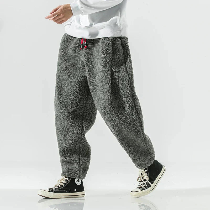 Noah – Soft Fleece Trousers with Drawstring - Pants - Grey - Jones & Smith