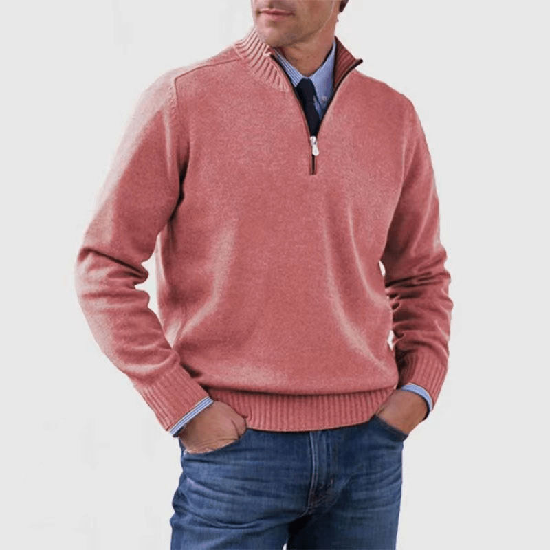 Norwin - Classic Jumper with Half Zip - Sweaters - Jones & Smith