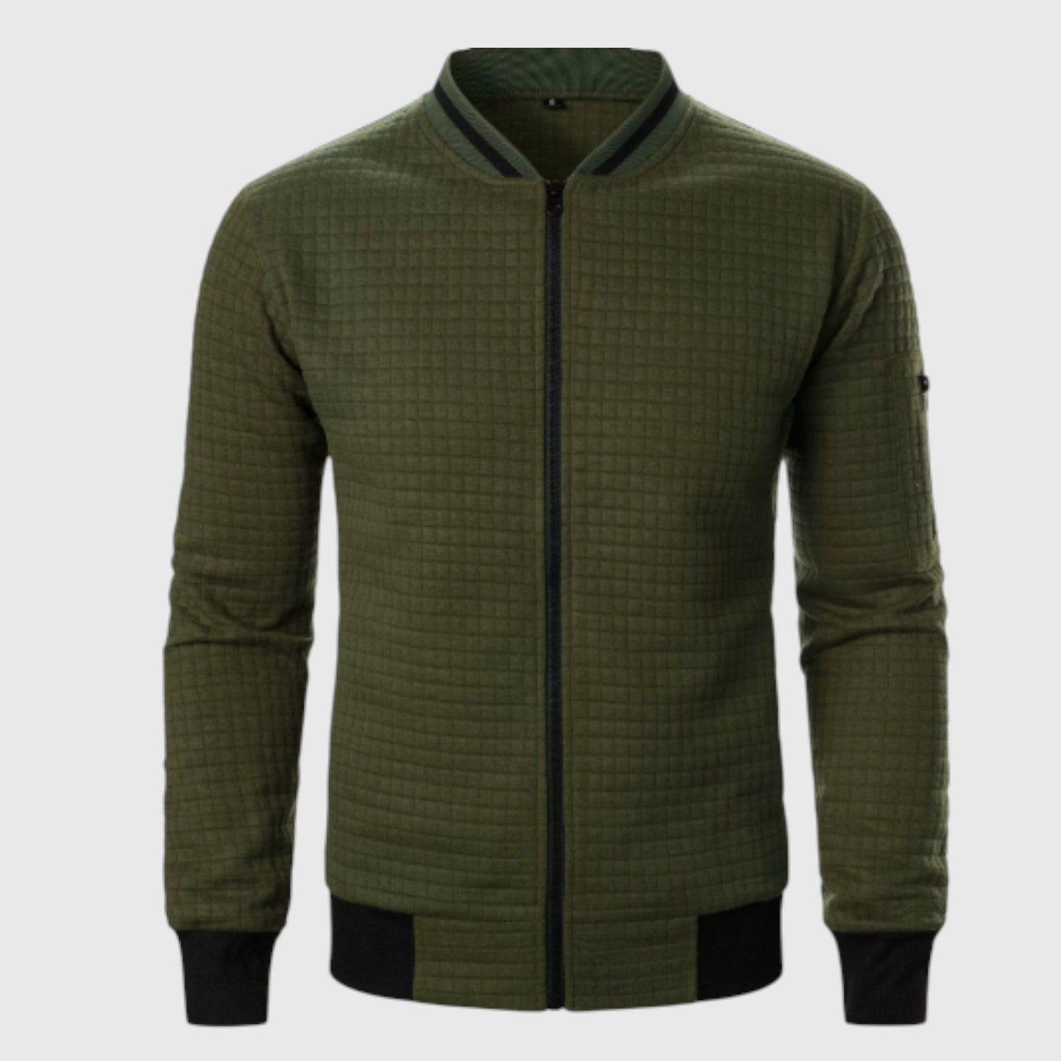 Pablo – Structured Zip - Up Cardigan - Cardigan - Green - Jones & Smith