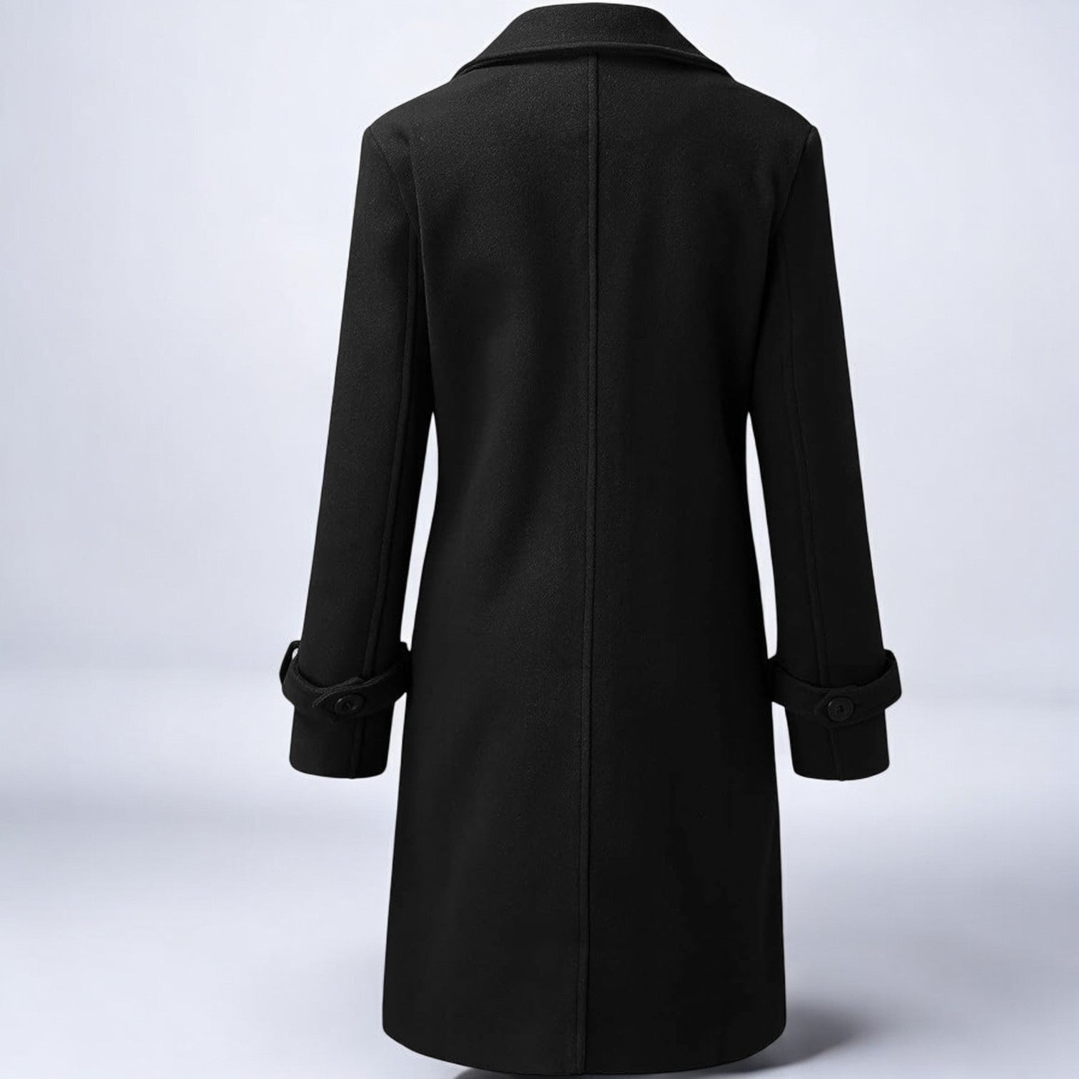 Priya – Women's Coat in Mid - Length with Notched Collar - Coats - Black - Jones & Smith