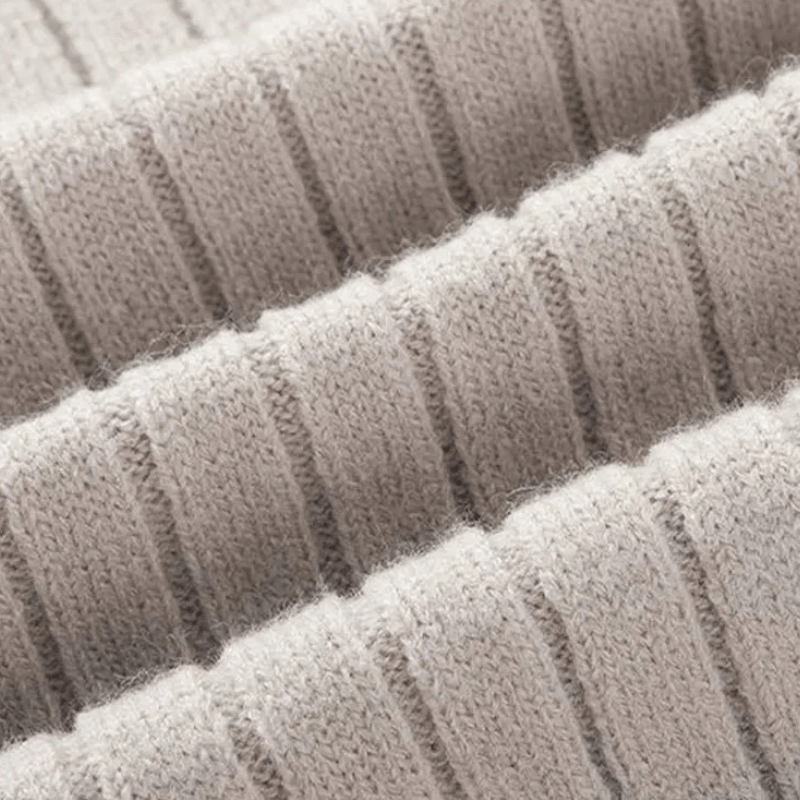 Rafael – Half - Zip Knitted Sweater with High Collar - Sweater - Light Grey - Jones & Smith