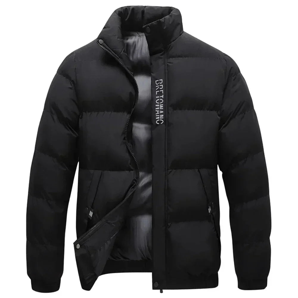 Rafael – Windproof Winter Jacket with Stand - Up Collar - Puffer Jacket - Black - Jones & Smith