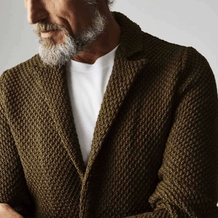 Reiner – Blazer with Herringbone Pattern in Classic Design - Blazer - Green - Jones & Smith