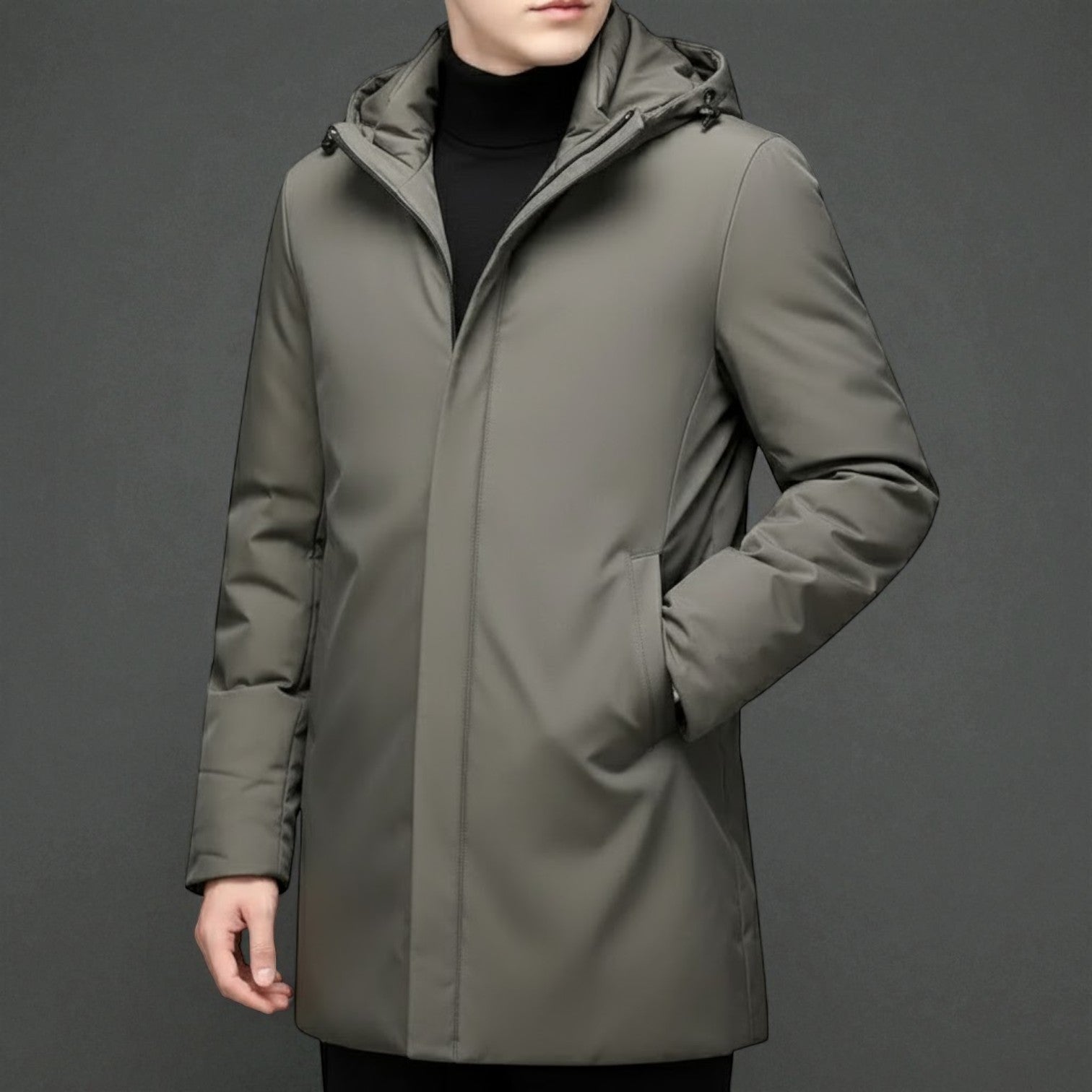 Riven – Men's Winter Jacket with Hood - Winter Jacket - Black - Jones & Smith