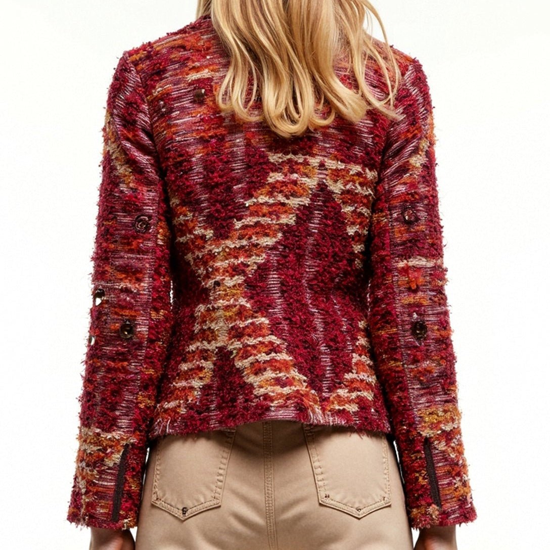 Rosaria – Women's Wool Cardigan - Cardigans - Burgundy - Jones & Smith