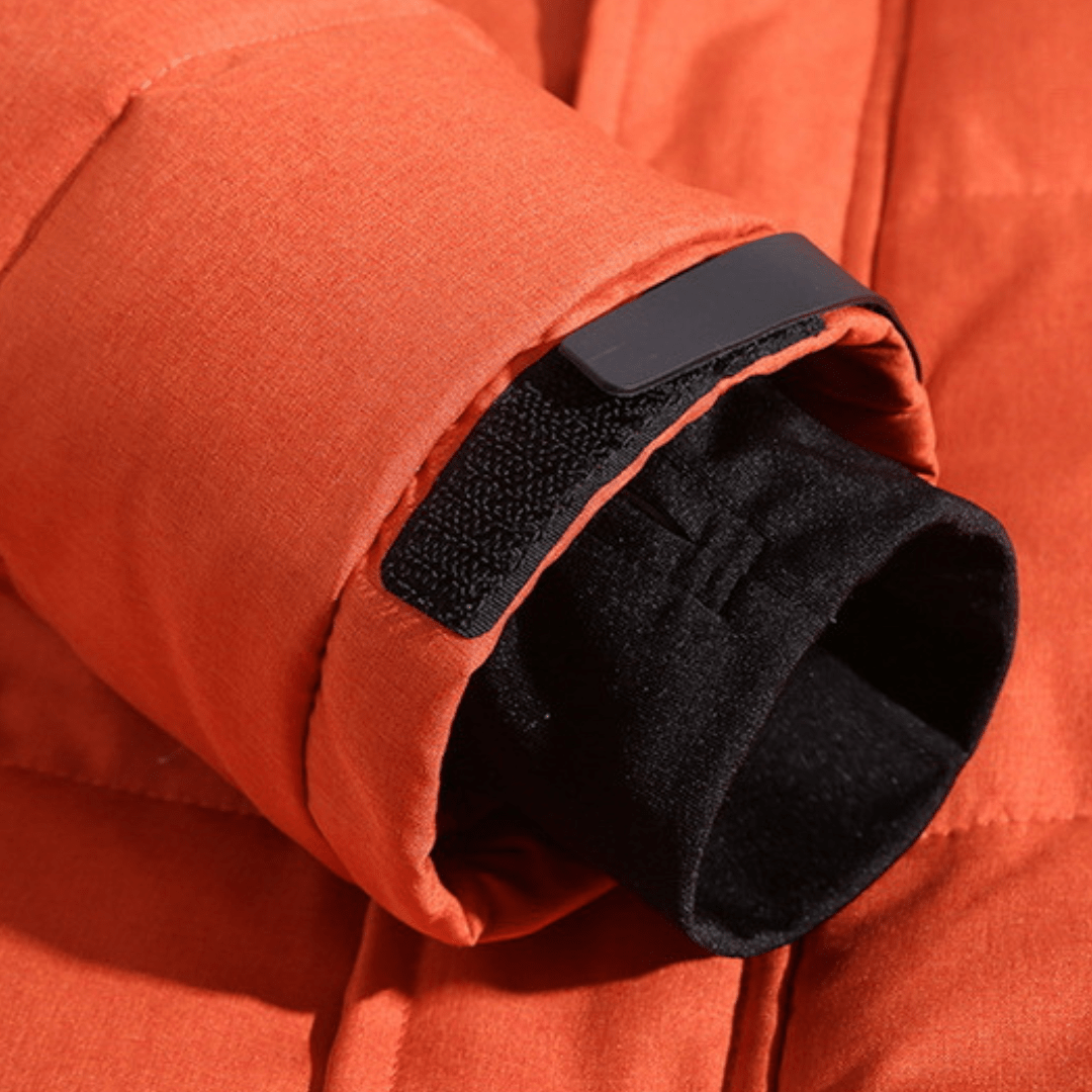 Rovan – Men's Fleece - Lined Waterproof Winter Parka - Winter Jacket - Orange - Jones & Smith