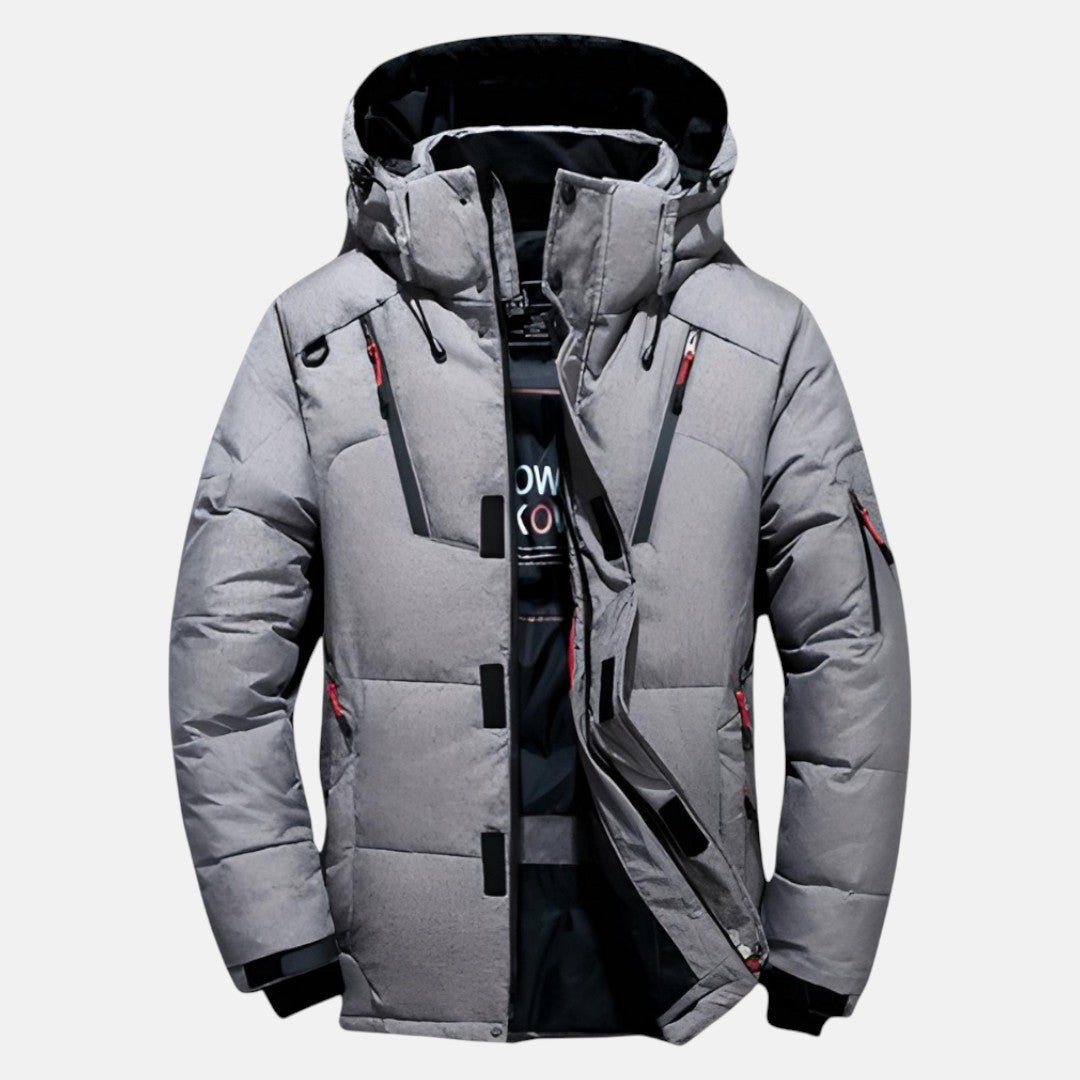 Rovan – Men's Fleece - Lined Waterproof Winter Parka - Winter Jacket - Grey - Jones & Smith