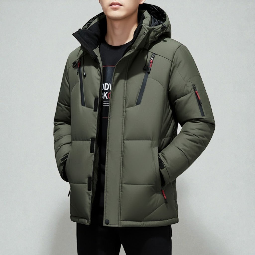 Rovan – Men's Fleece - Lined Waterproof Winter Parka - Winter Jacket - Green - Jones & Smith