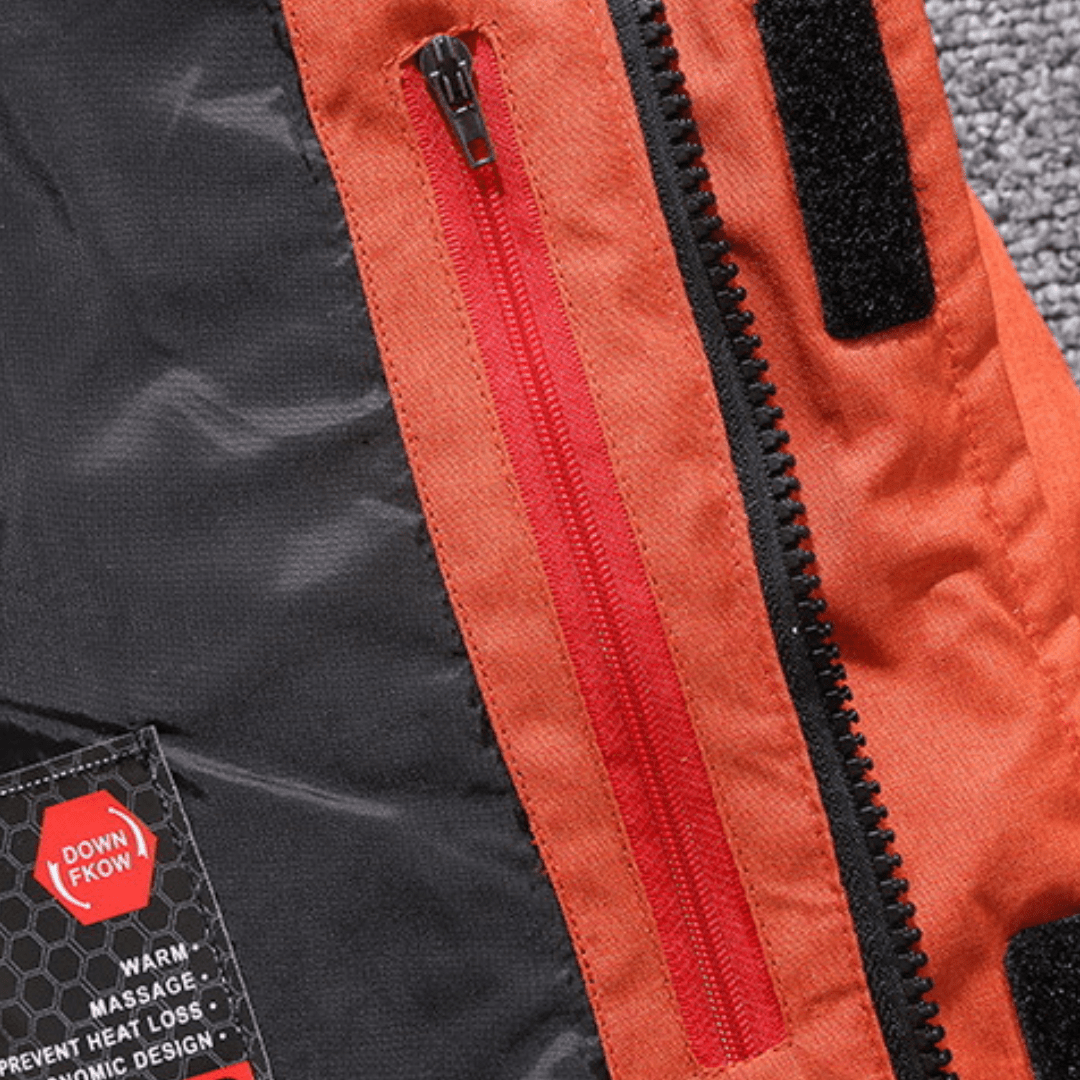 Rovan – Men's Fleece - Lined Waterproof Winter Parka - Winter Jacket - Orange - Jones & Smith