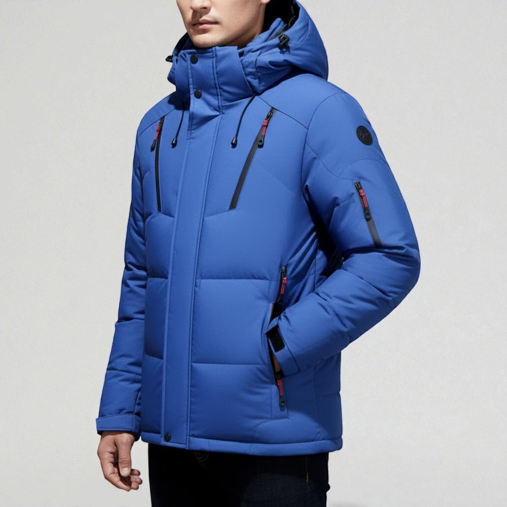 Rovan – Men's Fleece - Lined Waterproof Winter Parka - Winter Jacket - Blue - Jones & Smith