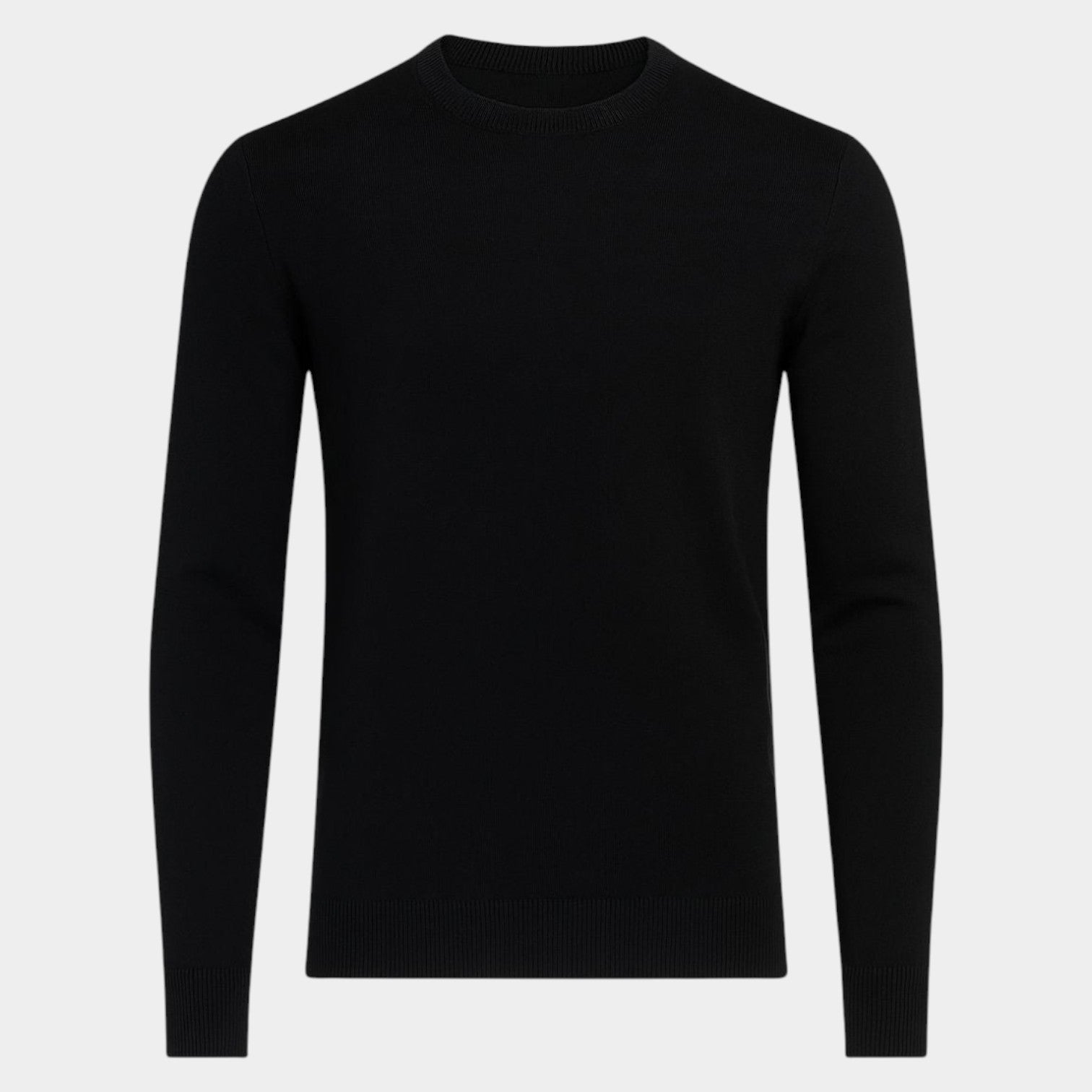 Ruan – Men's Wool Pullover - Sweater - Black - Jones & Smith