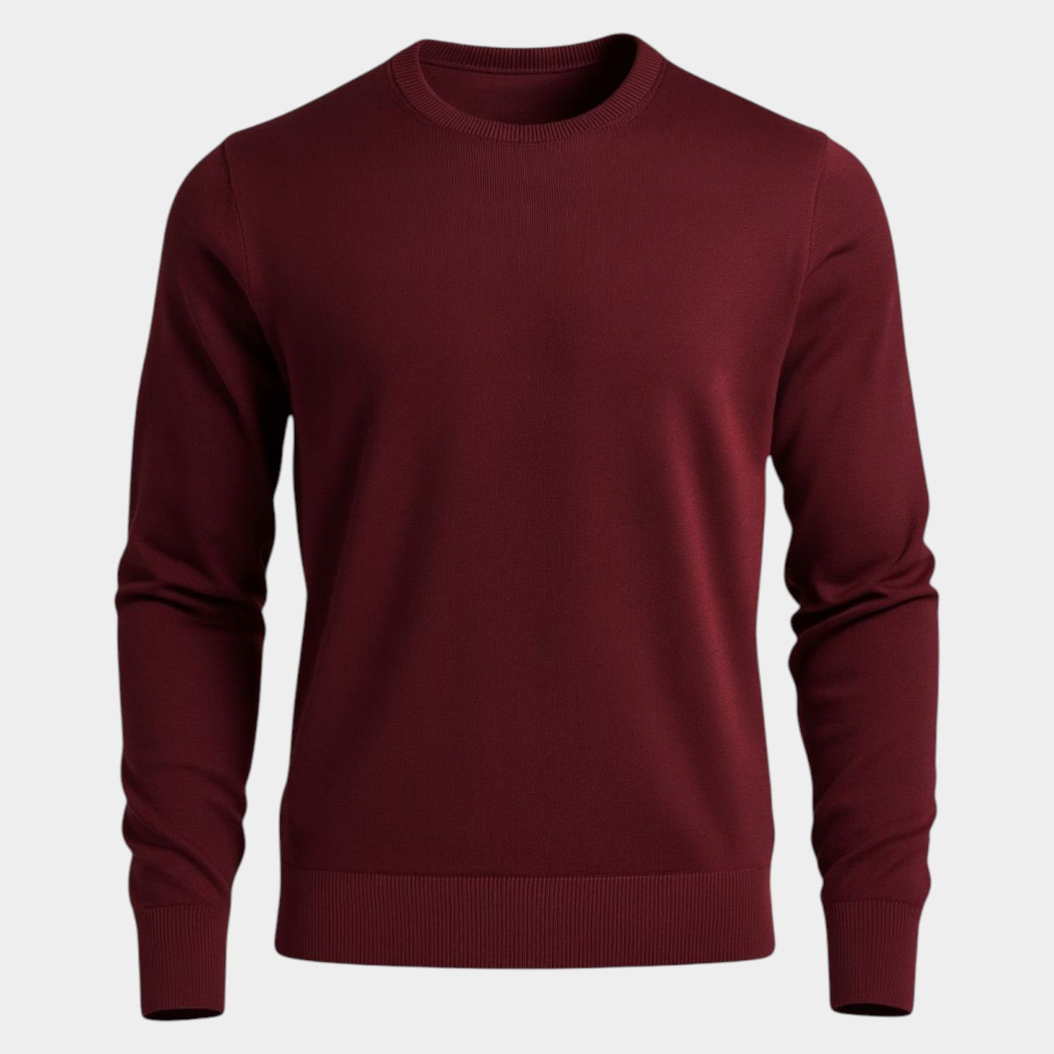 Savio – Men's Wool Sweater - Sweater - Burgundy - Jones & Smith