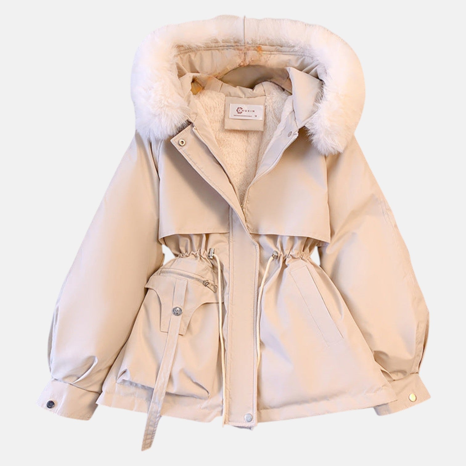 Sienna – Women's Cotton Down Jacket - Jackets - Beige - Jones & Smith