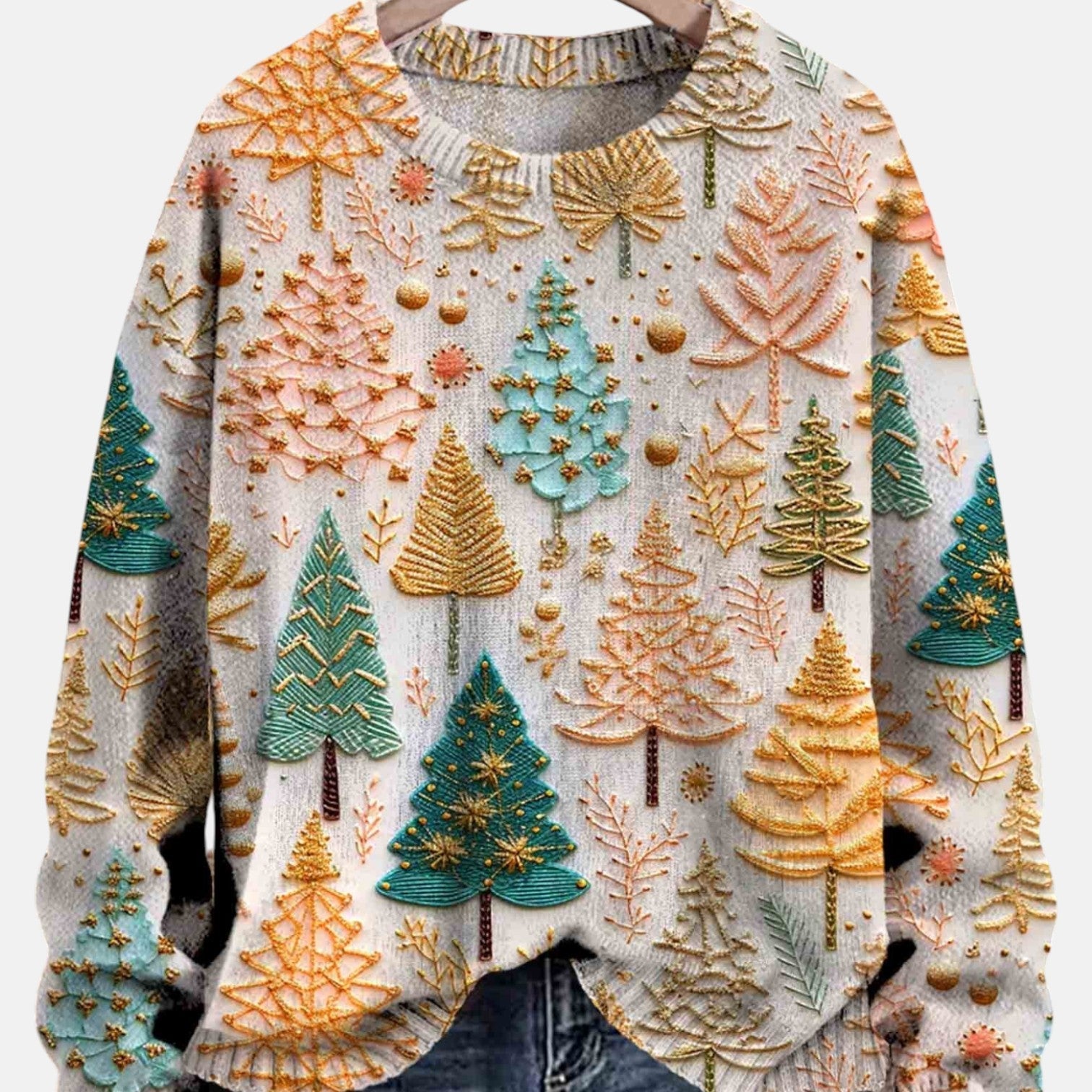 Talia – Women's Cotton Christmas Knit Jumper - Sweater - Yellow - Jones & Smith