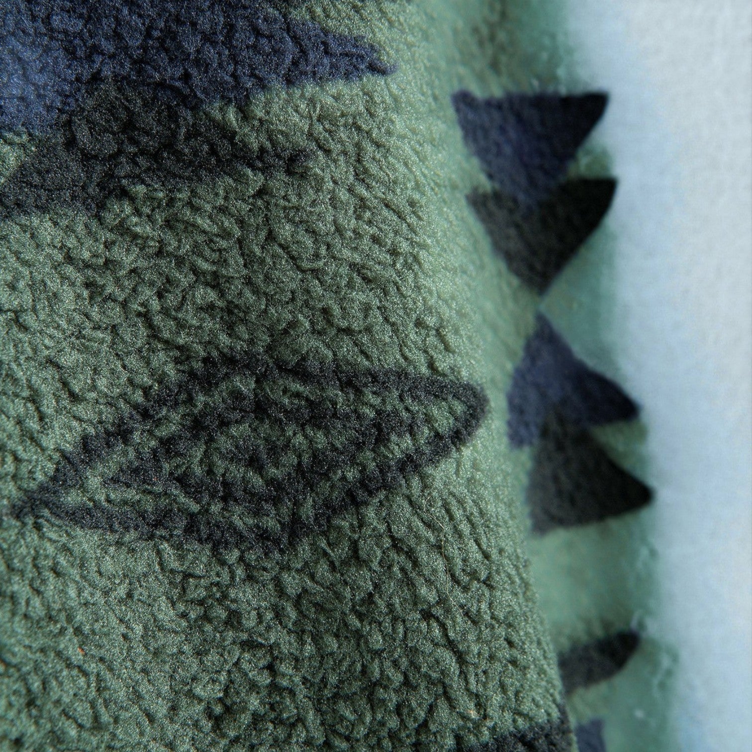 Tamo – Men's Teddy Fleece Jacket with Aztec Pattern - Jacket - Olive Green - Jones & Smith