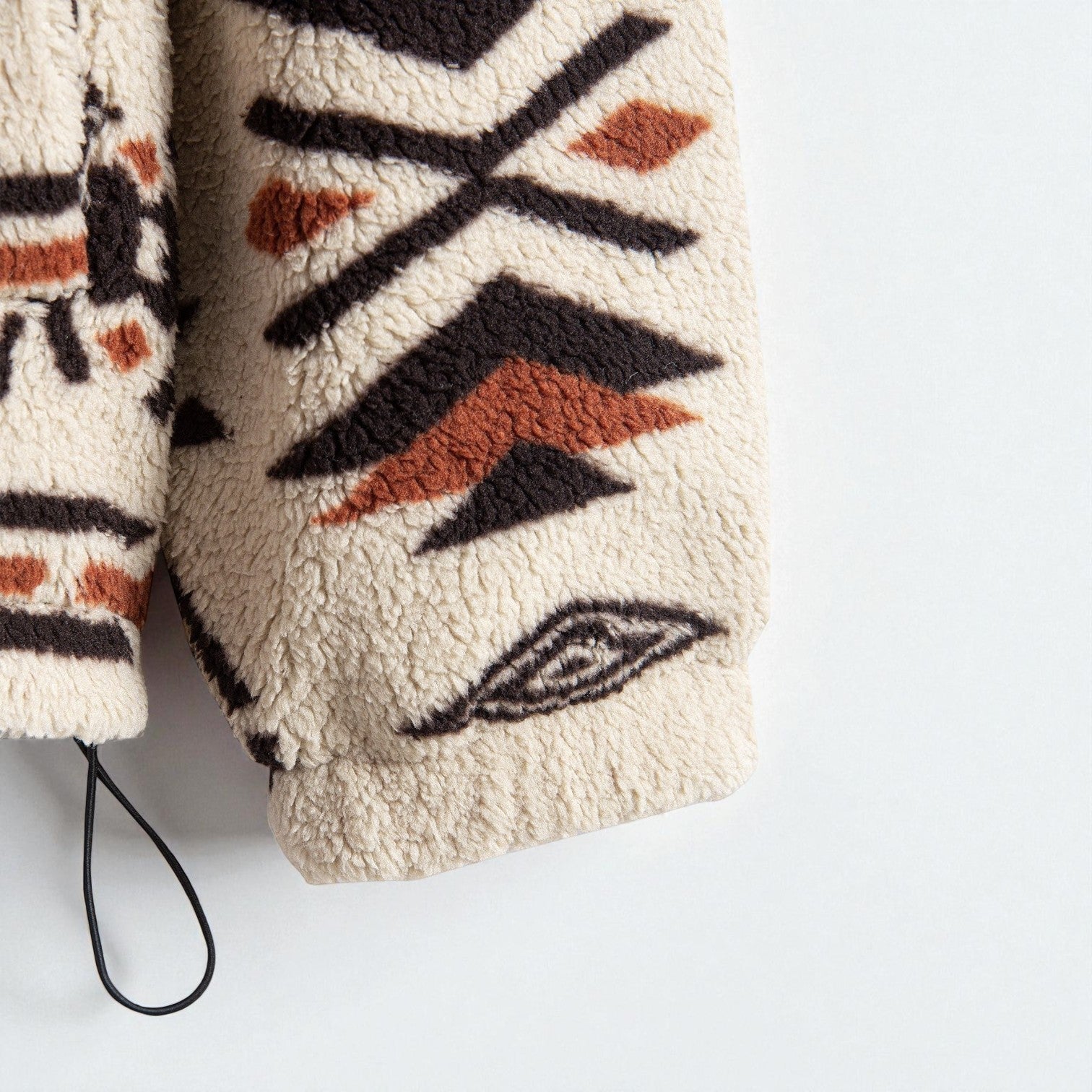 Tamo – Men's Teddy Fleece Jacket with Aztec Pattern - Jacket - Beige - Jones & Smith