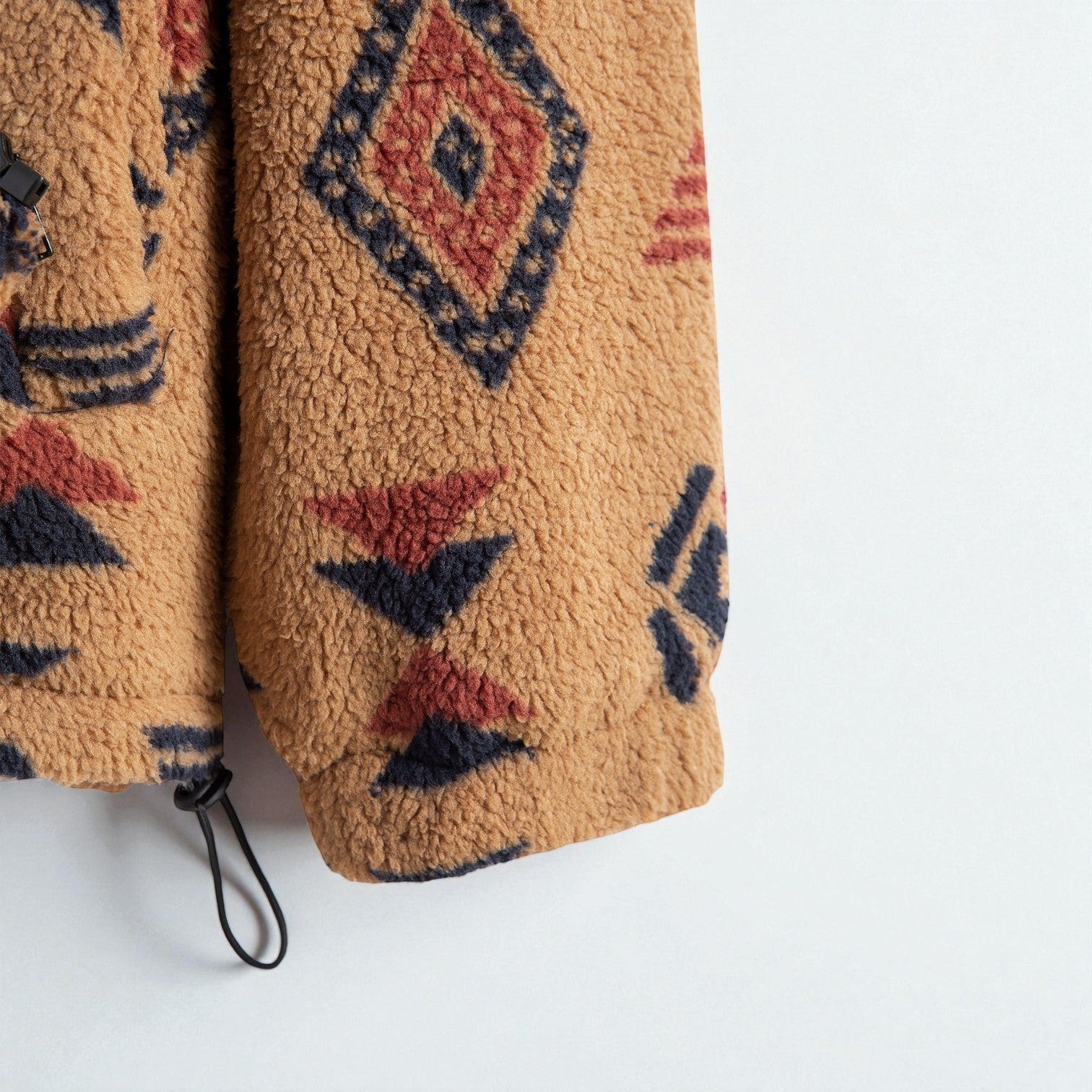 Tamo – Men's Teddy Fleece Jacket with Aztec Pattern - Jacket - Beige - Jones & Smith