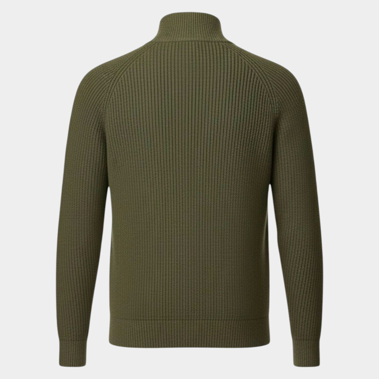 Tarek – Men's Cotton Cardigan - Cardigans - Olive Green - Jones & Smith