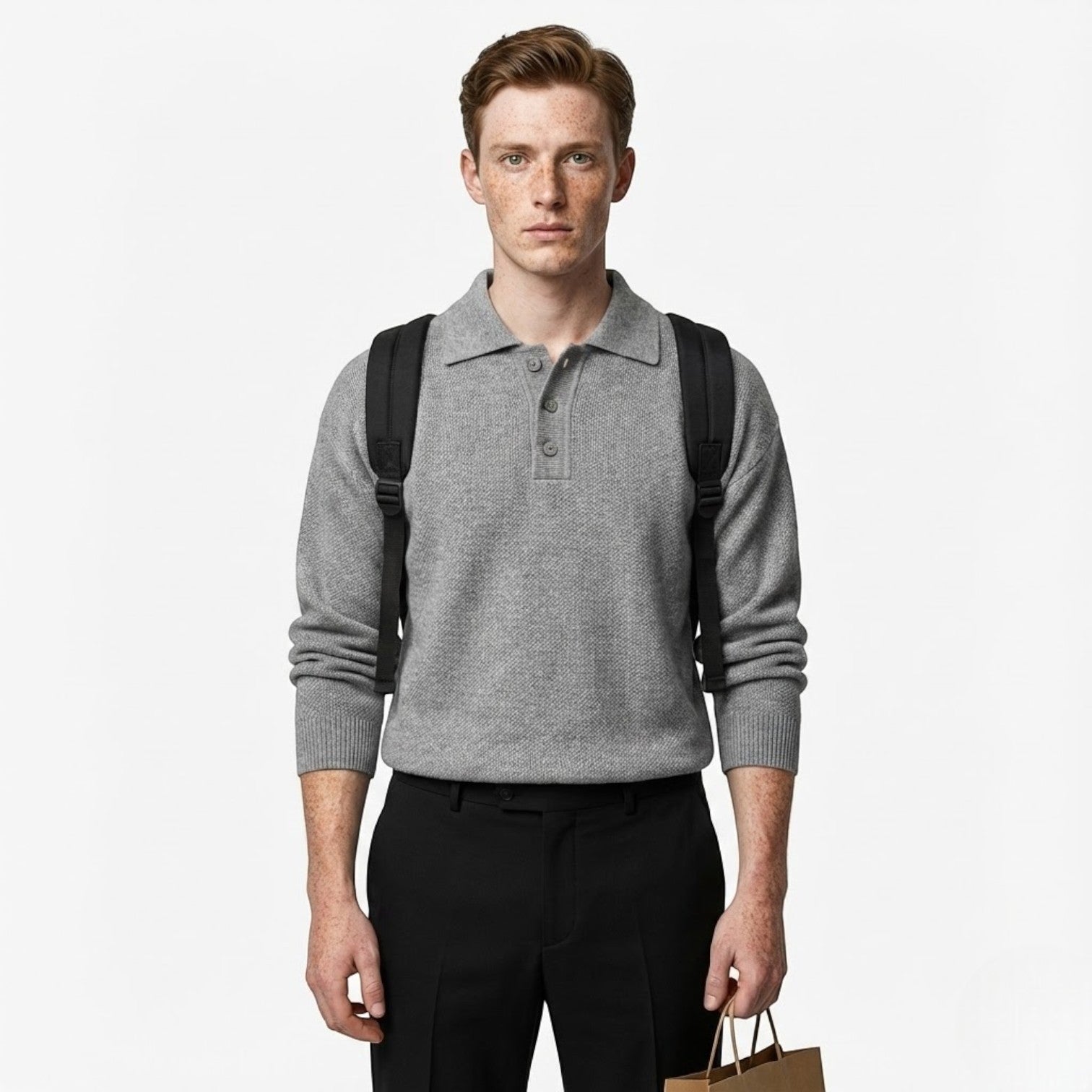 Lorenzo – Men's Wool Polo Sweater